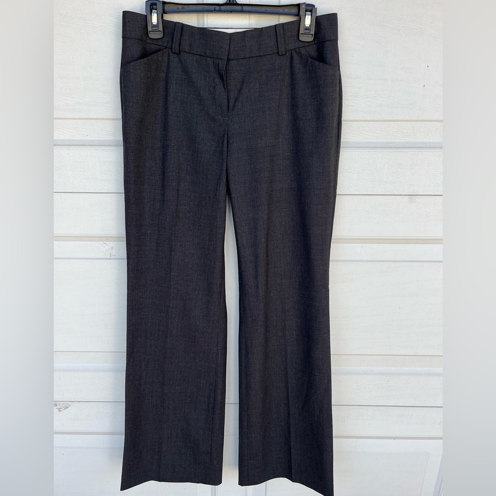 Women’s Kirkland signature classic wool stretch dress pants  grey 4 Aver…